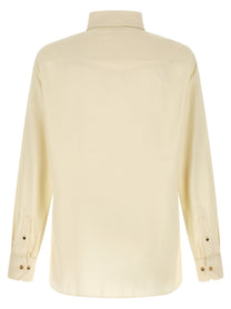 Brunello Cucinelli Western Velvet Shirt White