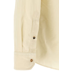 Brunello Cucinelli Western Velvet Shirt White