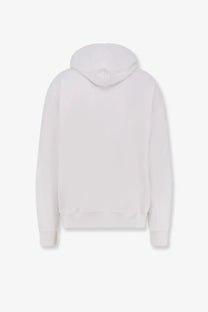 Off-White men’s white cotton sweatshirt with a soft minimalist design and ribbed cuffs