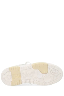 Off-white men’s sneaker out of office slim white with cream rubber sole and embossed branding