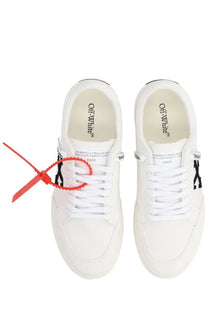 Off-White men’s sneaker vulc low white off-white with black logo accents and red zip tie on the laces