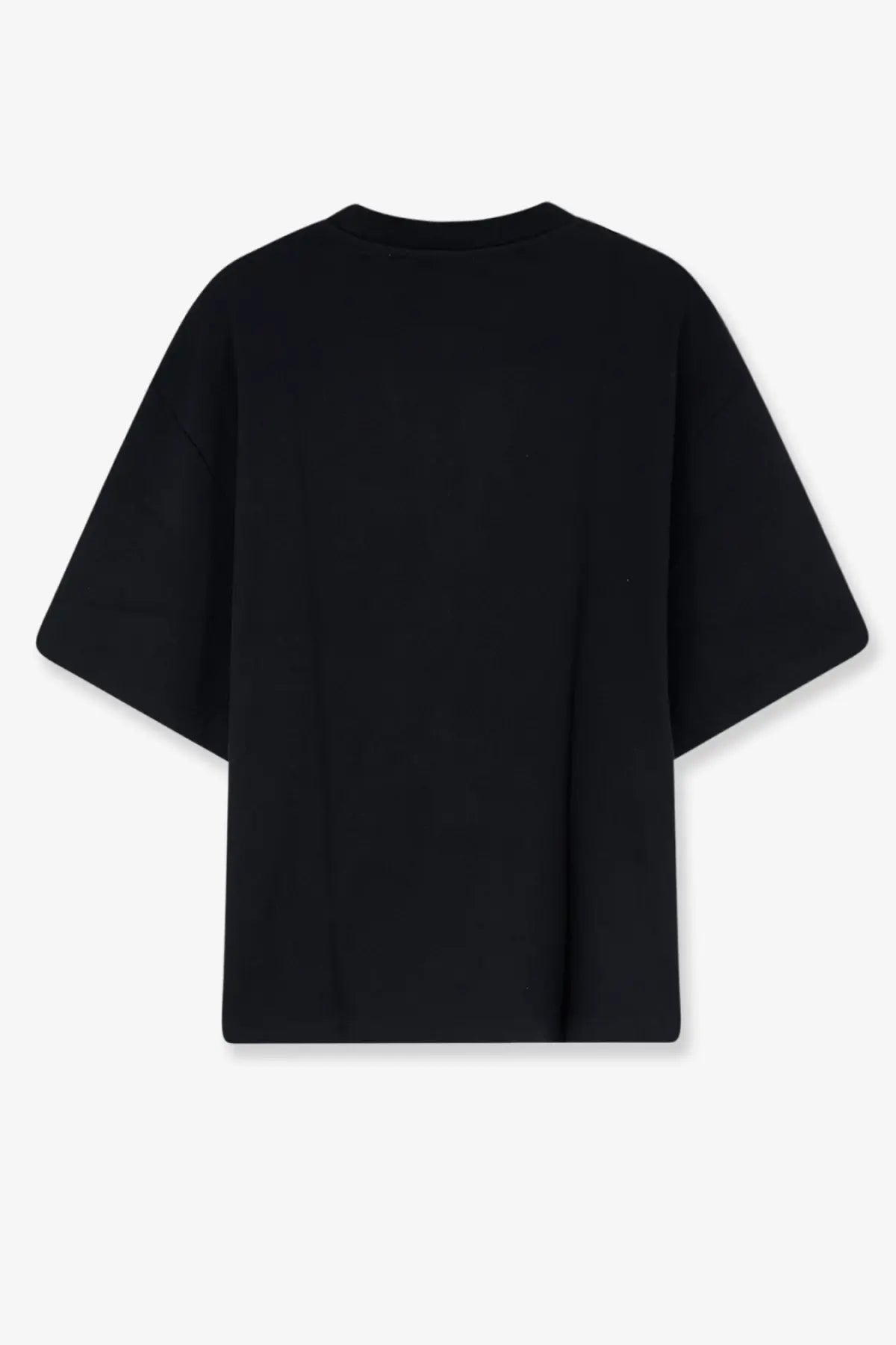 Off-White men’s black oversized cotton t-shirt with relaxed fit and short sleeves for casual wear