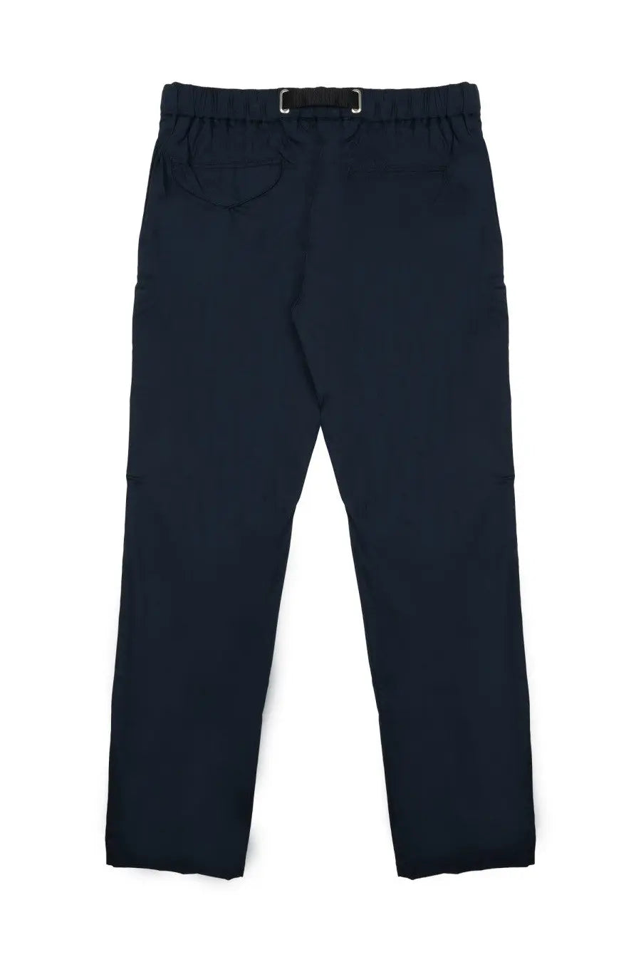 Dark navy blue cotton elastic waist trousers with sleek straight-leg cut and subtle stitching white sand men’s pantalone