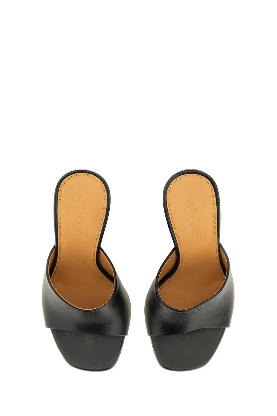 Off-white women’s mule jug black black leather mules with sleek minimalist design and square toe