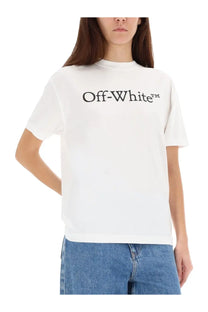 Off-white women’s shirt white with black logo across the chest in white off-white fabric
