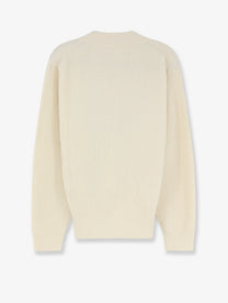 Dior Women's White Wool and Cashmere Ribbed Sweater White