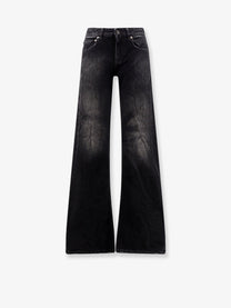 Balenciaga Women's Wide Leg Jeans Black