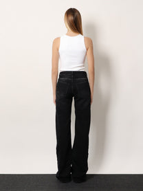 Balenciaga Women's Wide Leg Jeans Black