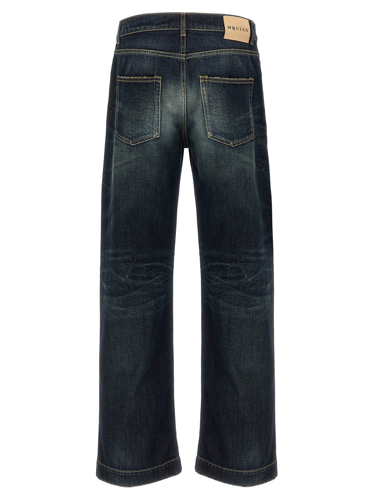 Alexander McQueen Wide Leg Jeans Blue