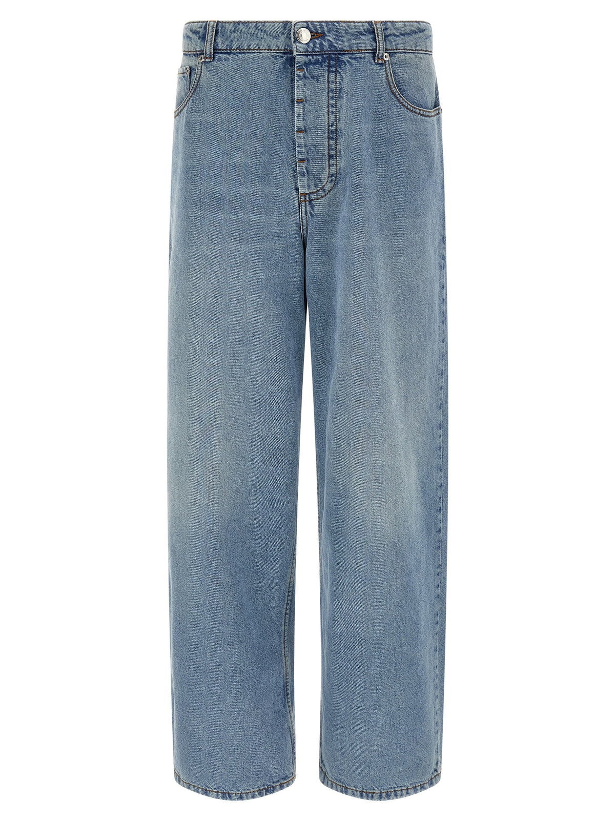 Ami Paris Men's Blue Denim Jeans Blue