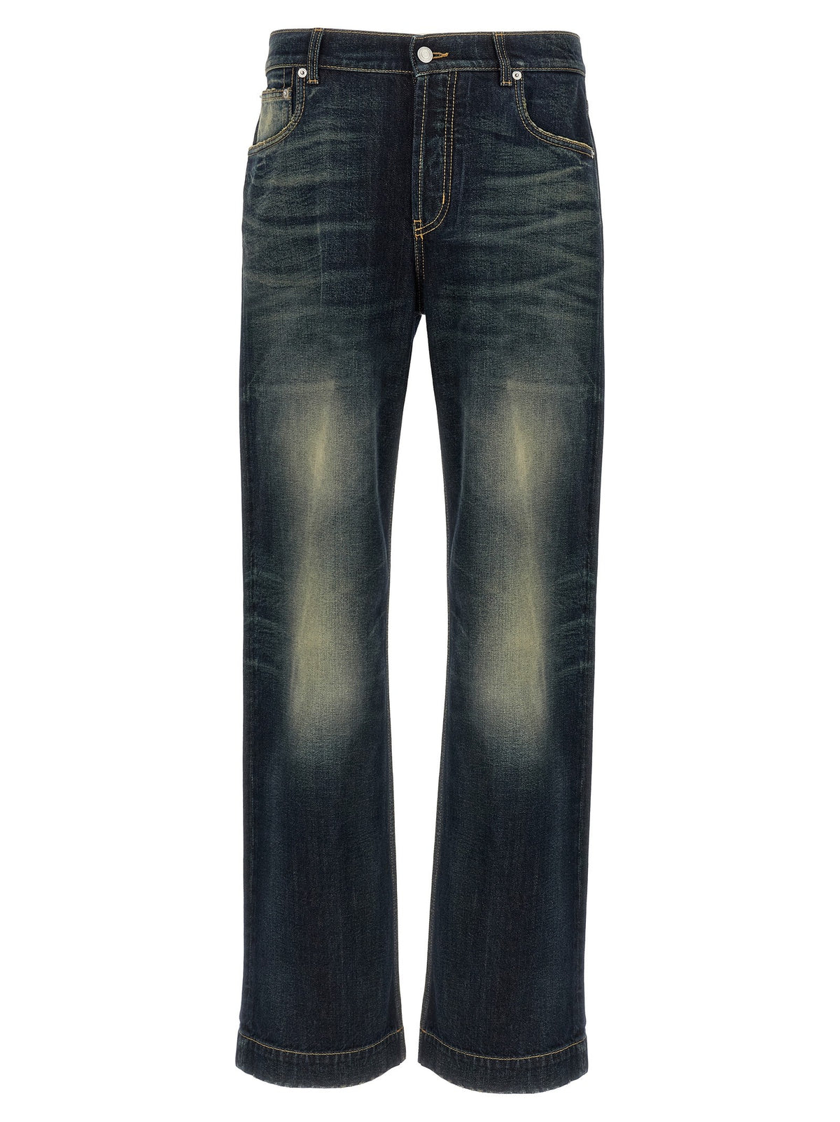 Alexander McQueen Wide Leg Jeans Blue