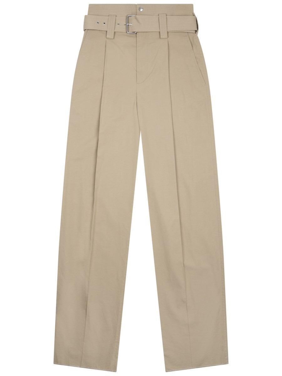 Bottega Veneta Women's Wide Leg Pants Beige