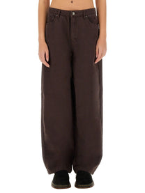Rotate Birger Christensen Women's Wide Leg Pants Brown