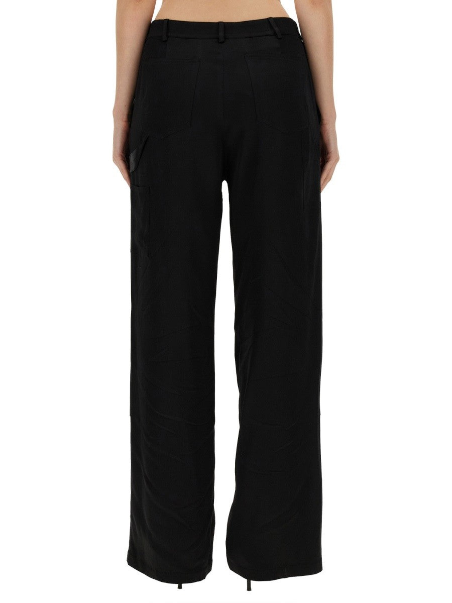Moschino Jeans Women's Wide Leg Pants Black