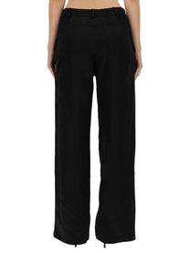 Moschino Jeans Women's Wide Leg Pants Black