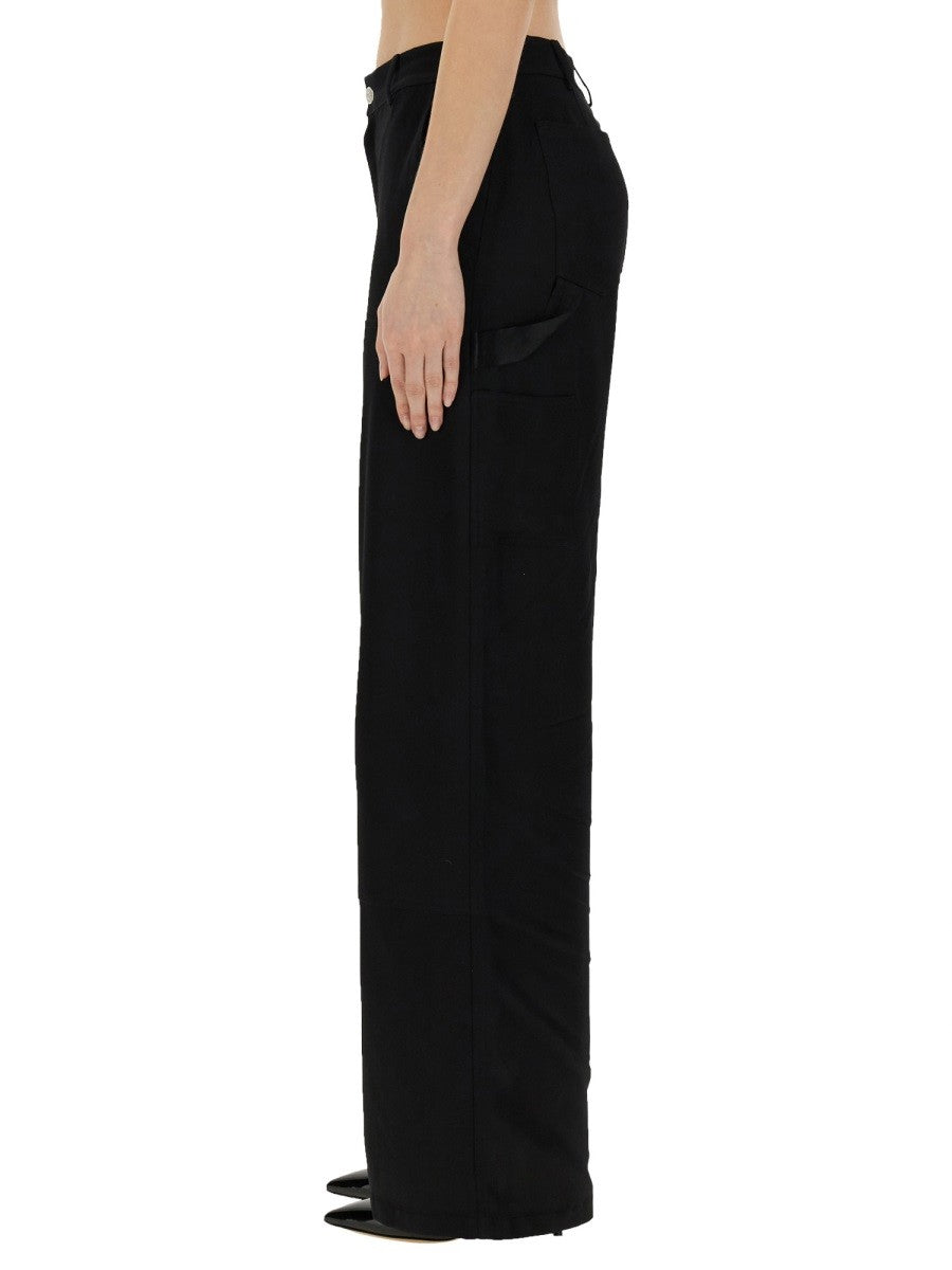 Moschino Jeans Women's Wide Leg Pants Black