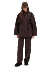 Rotate Birger Christensen Women's Wide Leg Pants Brown
