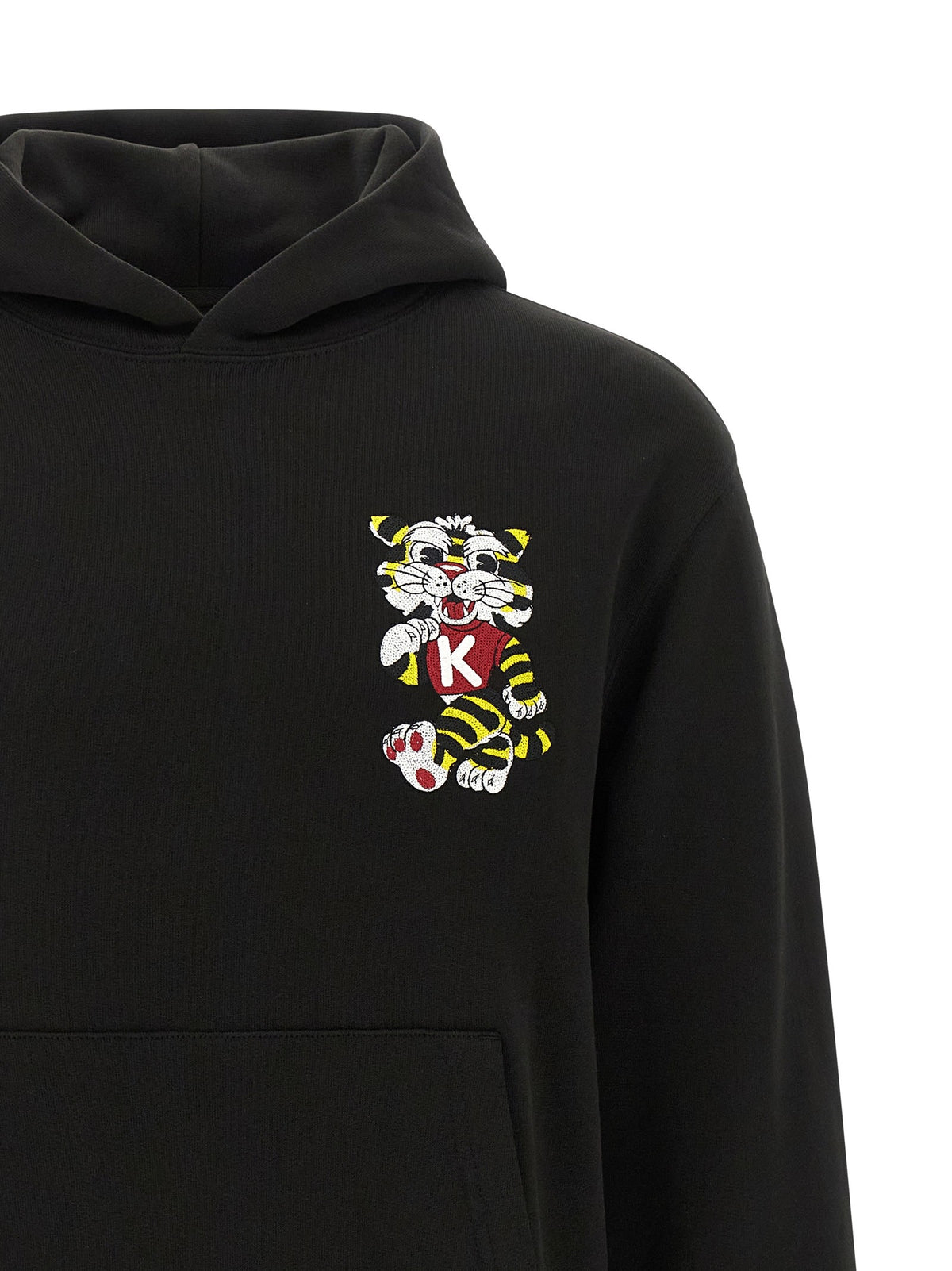 Kenzo Wild Tiger Embroidered Hoodie Black