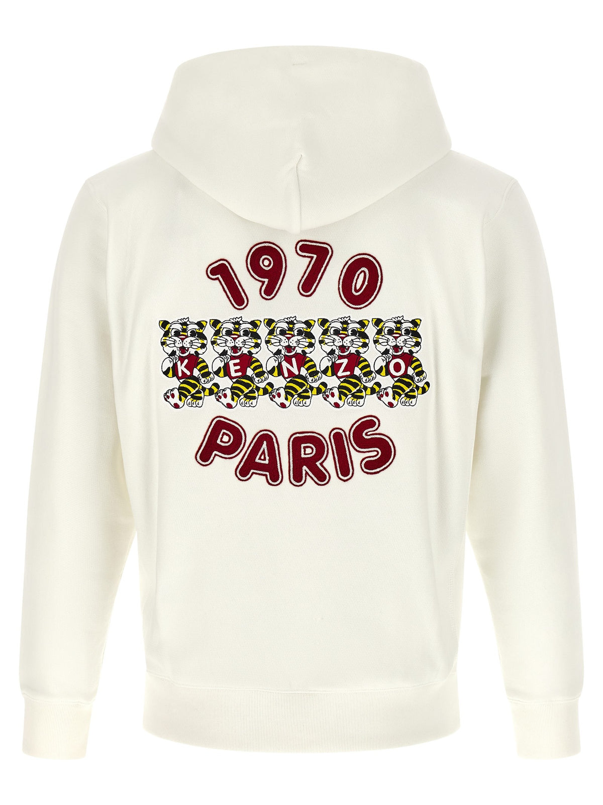 Kenzo Wild Tiger Embroidered Hoodie White