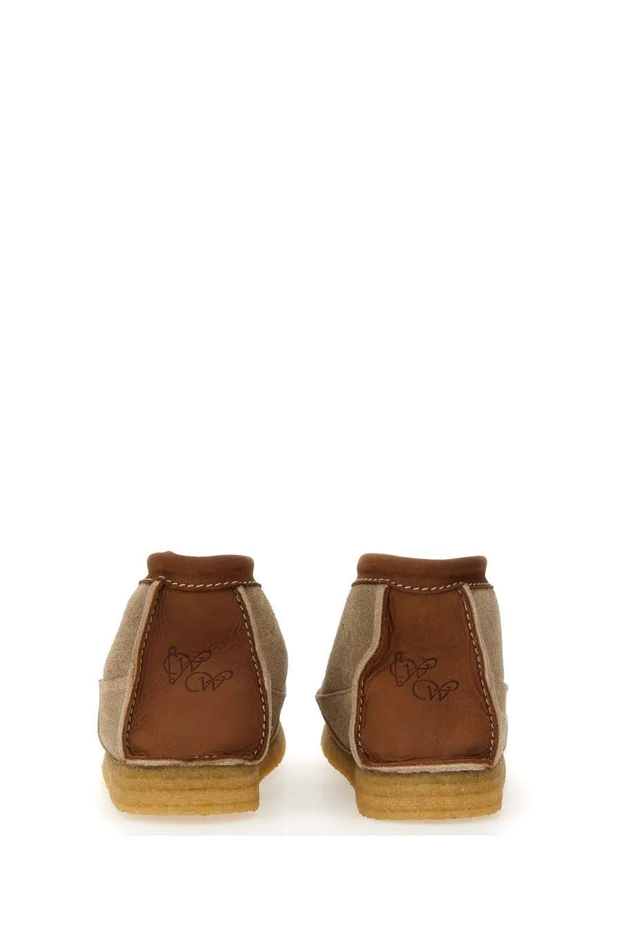 Woburn walk men’s leather loafer beige in tan and brown suede with a rubber sole by clarks originals