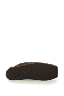Woburn Walk men’s suede loafer in brown with a black rubber sole featuring a slip-on design