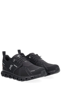 On women’s cloud sneaker black featuring black cloud 2.0 trail running shoes with subtle white branding accents