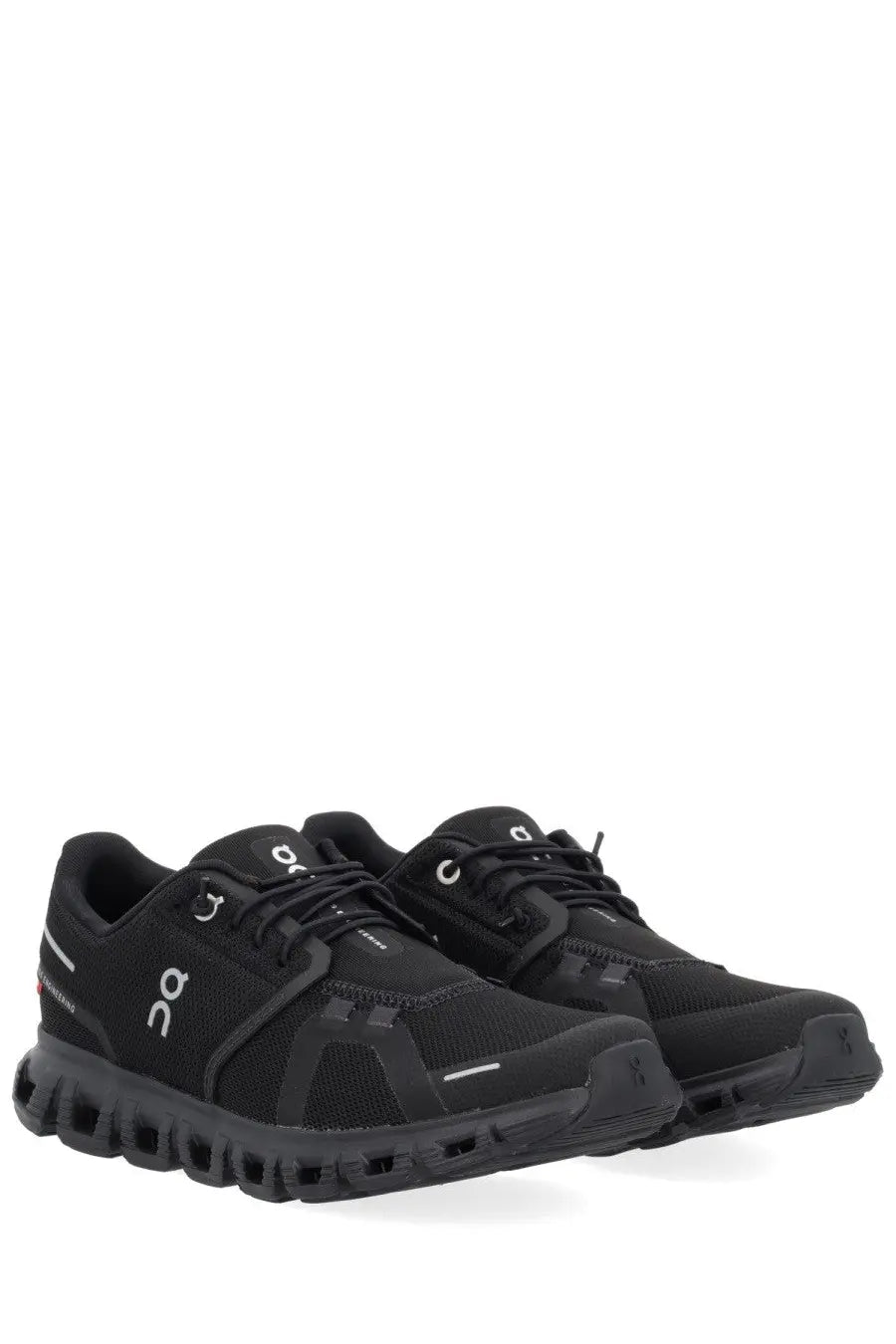 On women’s cloud sneaker black running shoes with mesh upper and rubber outsole for lightweight comfort