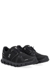 On women’s cloud sneaker black running shoes with mesh upper and rubber outsole for lightweight comfort