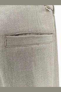 Woodbird men’s viscose blend beige trousers with gray textured fabric and subtle woven pattern featuring front pocket