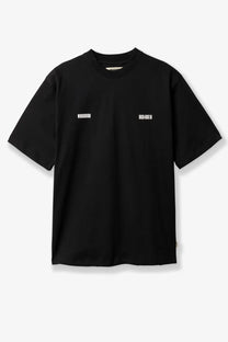 Woodbird men’s wbbaine zilla tee black cotton shirt with minimalist white text on the chest and short sleeves