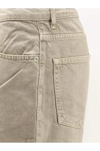 Woodbird men’s wbleroy base beige denim trousers featuring beige denim with five-pocket design and subtle stitching details