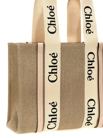 Chloé Woody Medium Shopping Bag Blue