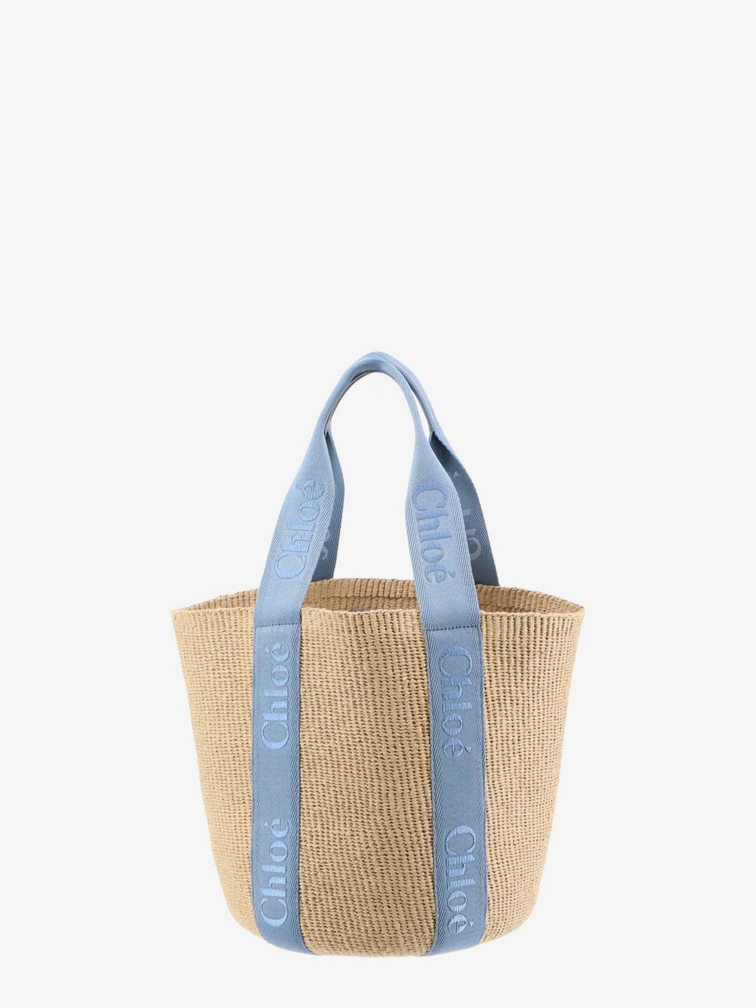 Chloé Women's Woody Raffia Shoulder Bag Blue