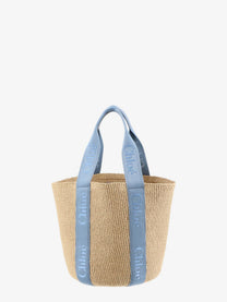 Chloé Women's Woody Raffia Shoulder Bag Blue
