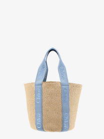 Chloé Women's Woody Raffia Shoulder Bag Blue