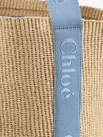 Chloé Women's Woody Raffia Shoulder Bag Blue