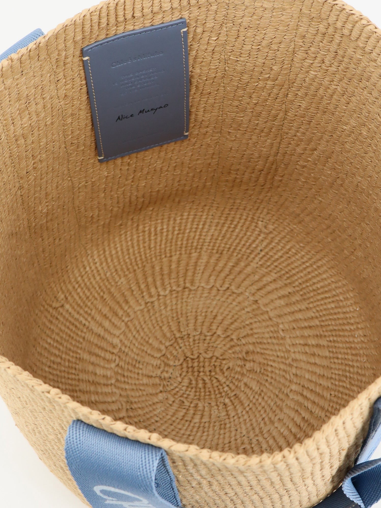 Chloé Women's Woody Raffia Shoulder Bag Blue