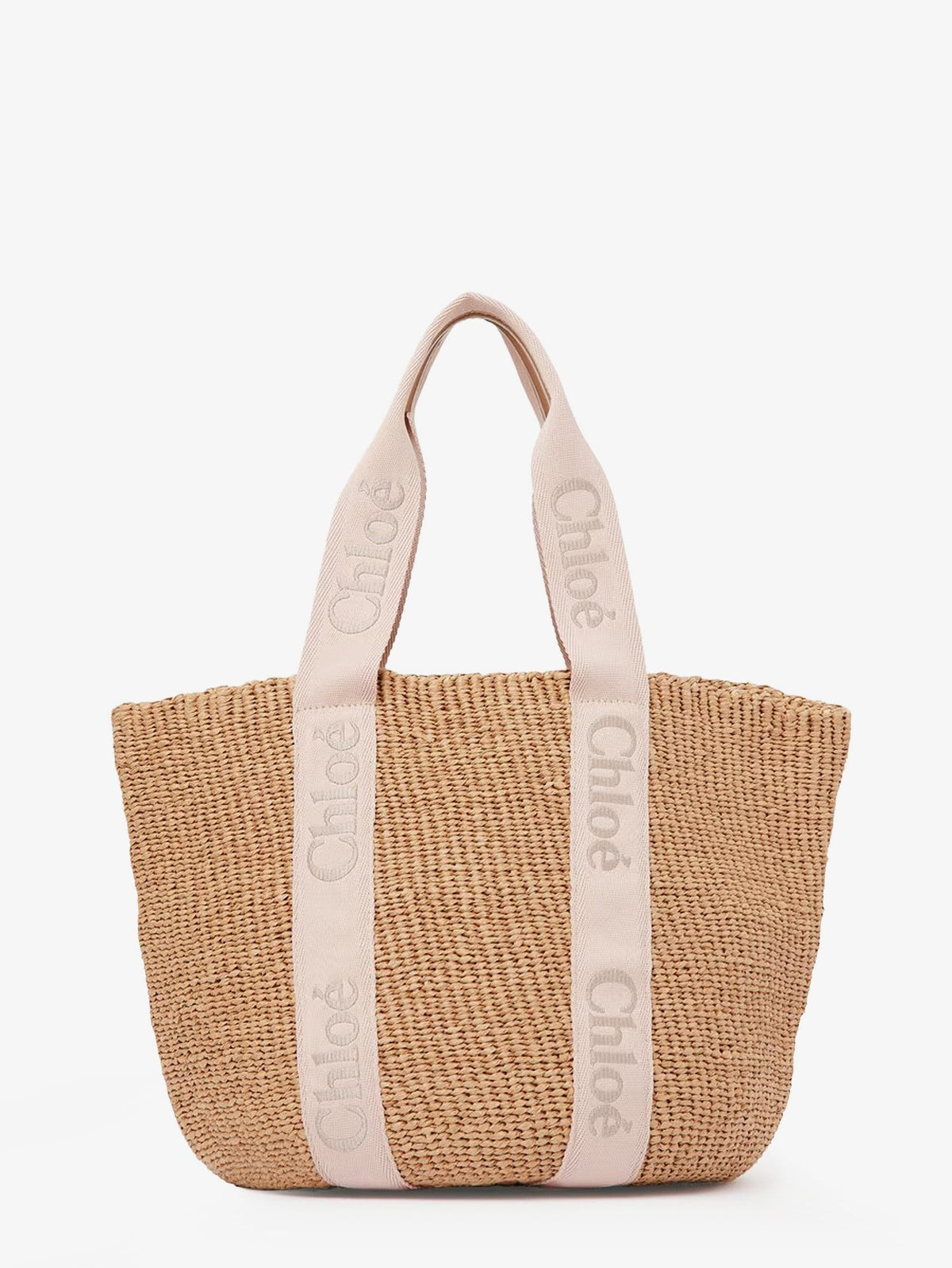 Chloé Women's Woody Raffia Shoulder Bag Beige