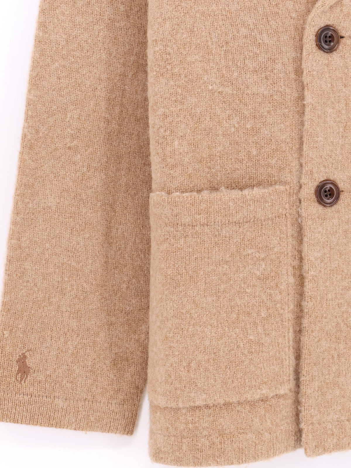 Polo Ralph Lauren Men's Wool and Cashmere Blend Cardigan Blazer Beige, view 3