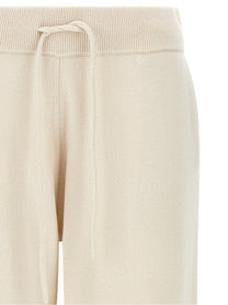 Yves Salomon Wool and Cashmere Sweatpants White