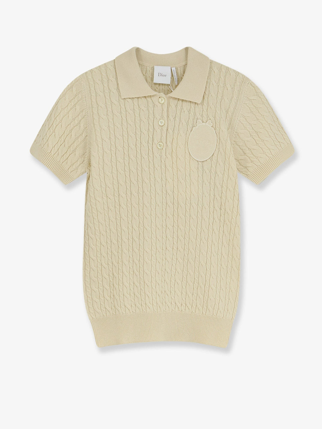 Dior Women's Wool and Cotton Blend Sweater Yellow