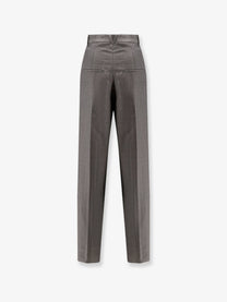 Bottega Veneta Women's Wool and Mohair Trousers Multicolor
