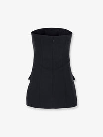 Toteme Women's Wool and Silk Blend Tank Top Black