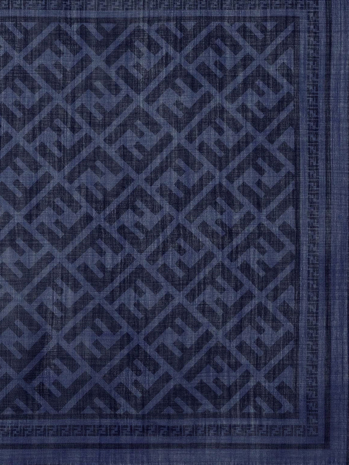 Fendi Men's Wool and Silk Scarf Grey