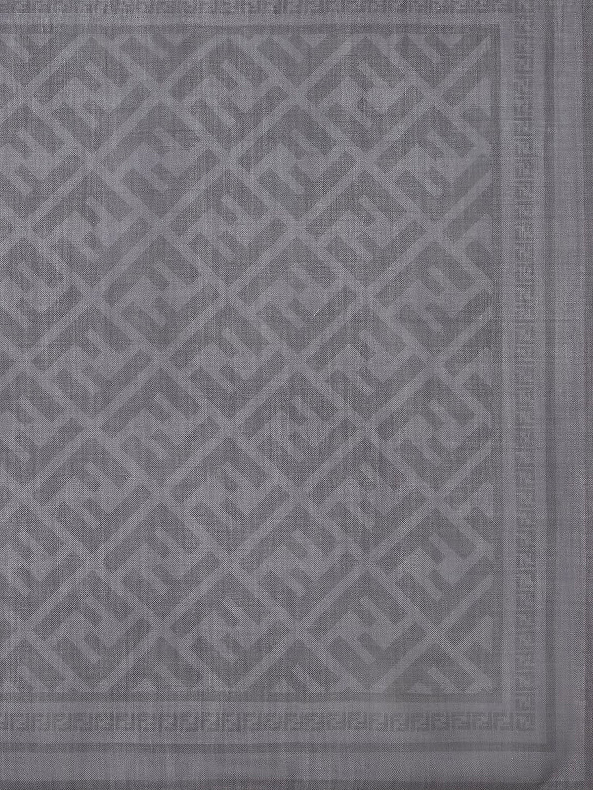 Fendi Men's Wool and Silk Scarf Grey
