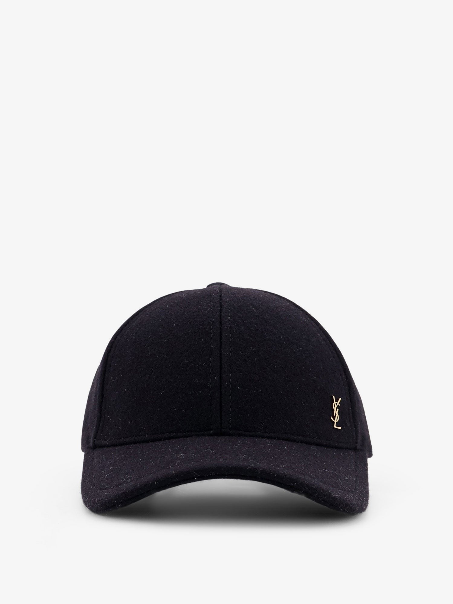Saint Laurent Unisex Wool Baseball Hat Black