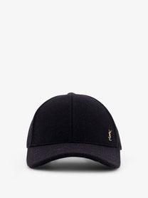 Saint Laurent Unisex Wool Baseball Hat Black