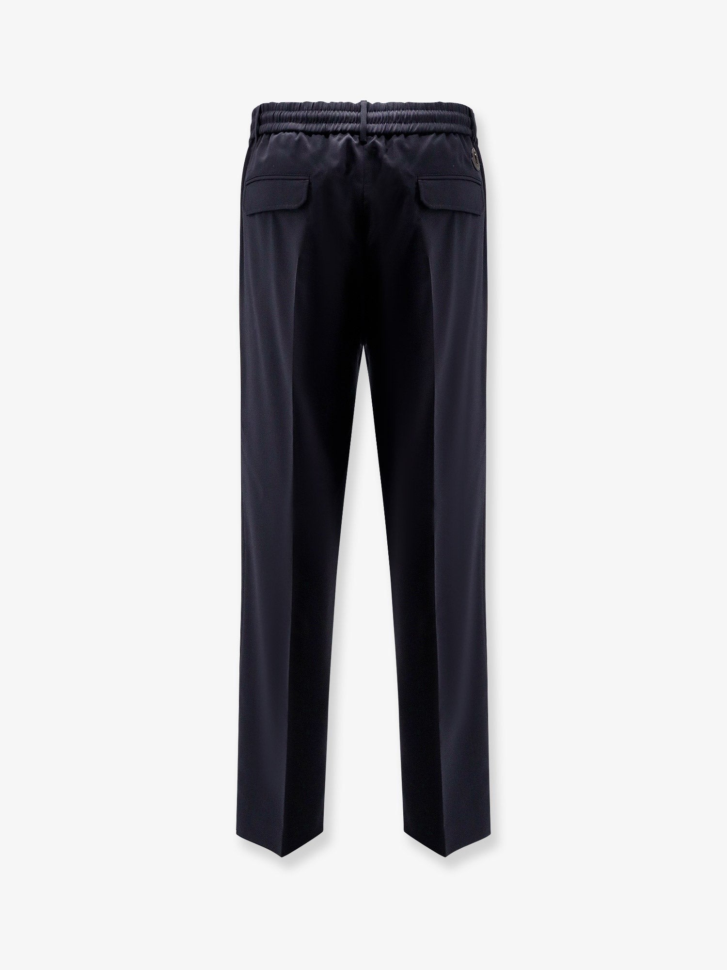 Moncler Men's Wool Blend Trousers Blue