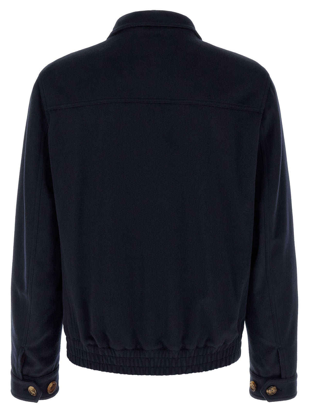 Brunello Cucinelli Wool Bomber Beaver Blue