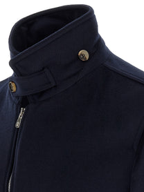 Brunello Cucinelli Wool Bomber Beaver Blue